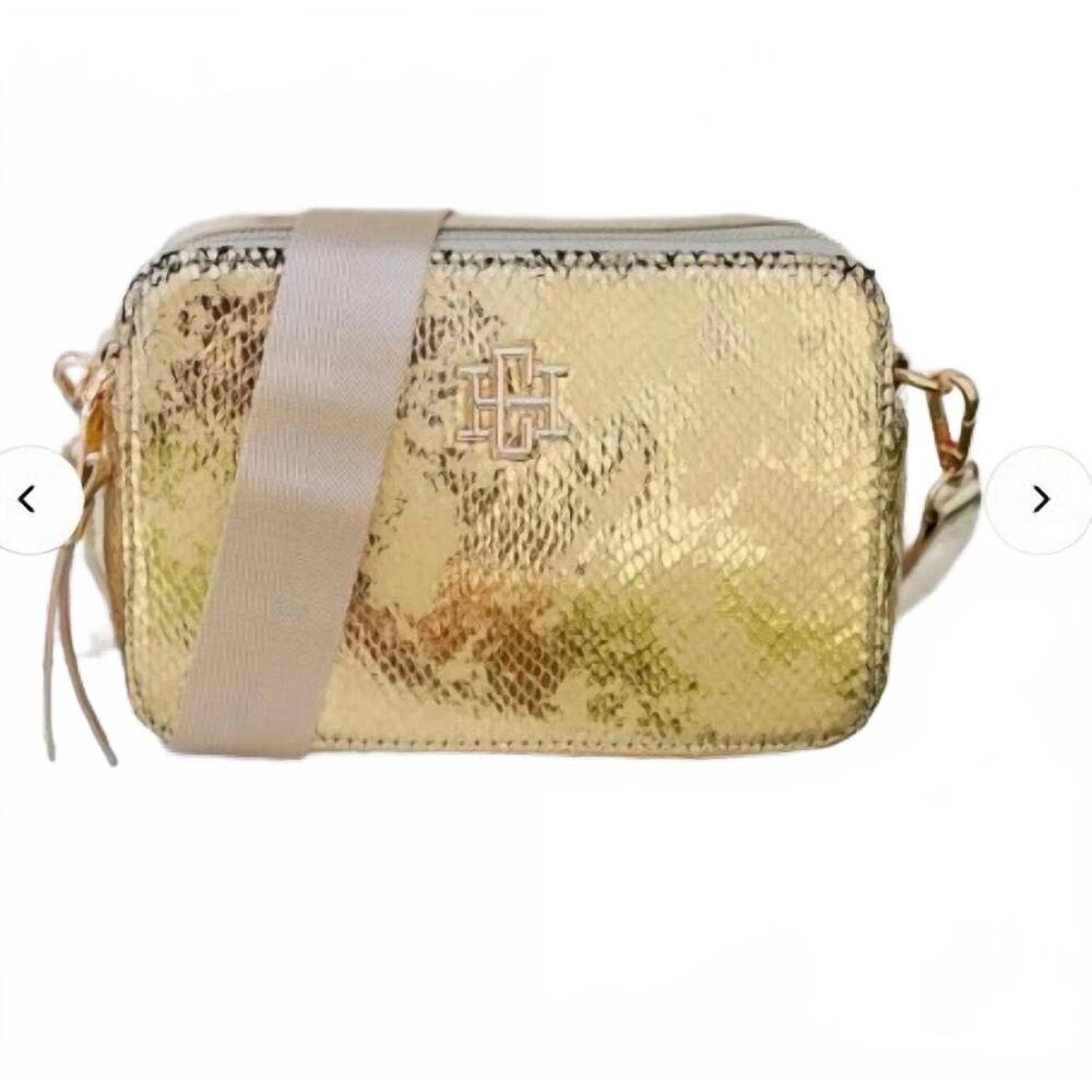 NEW CAROLINE HILL women's oakley crossbody bag in gold fleck
